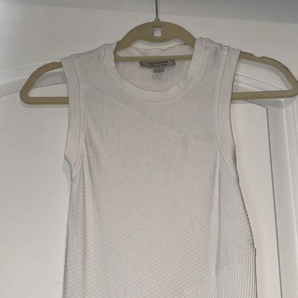 All Saints Ribbed White Dress - Picture 2 of 5